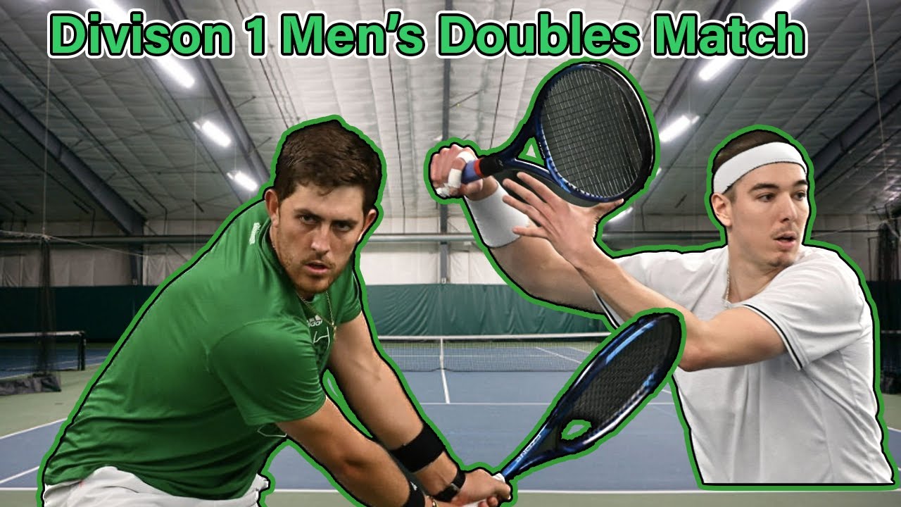 Watch an Exciting Division 1 Men's College Tennis Doubles Match 🎾