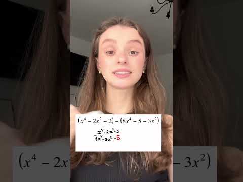subtracting polynomials #algebrashorts #mathhelp #studywithme