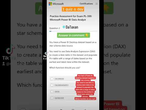 FREE Microsoft Exam Practice test - PL-300 Microsoft Power BI Data Analyst #powerbi #PL300 #quiz