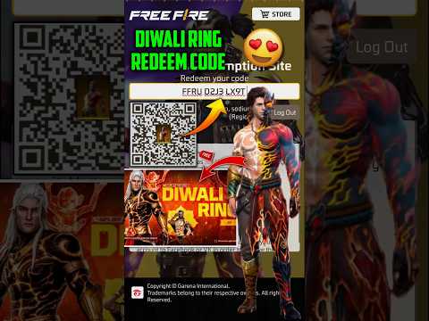🤩 FREE FIRE REDEEM CODE| FF REDEEM CODE TODAY | REDEEM CODE FF TODAY | DIWALI RING REDEEM CODE