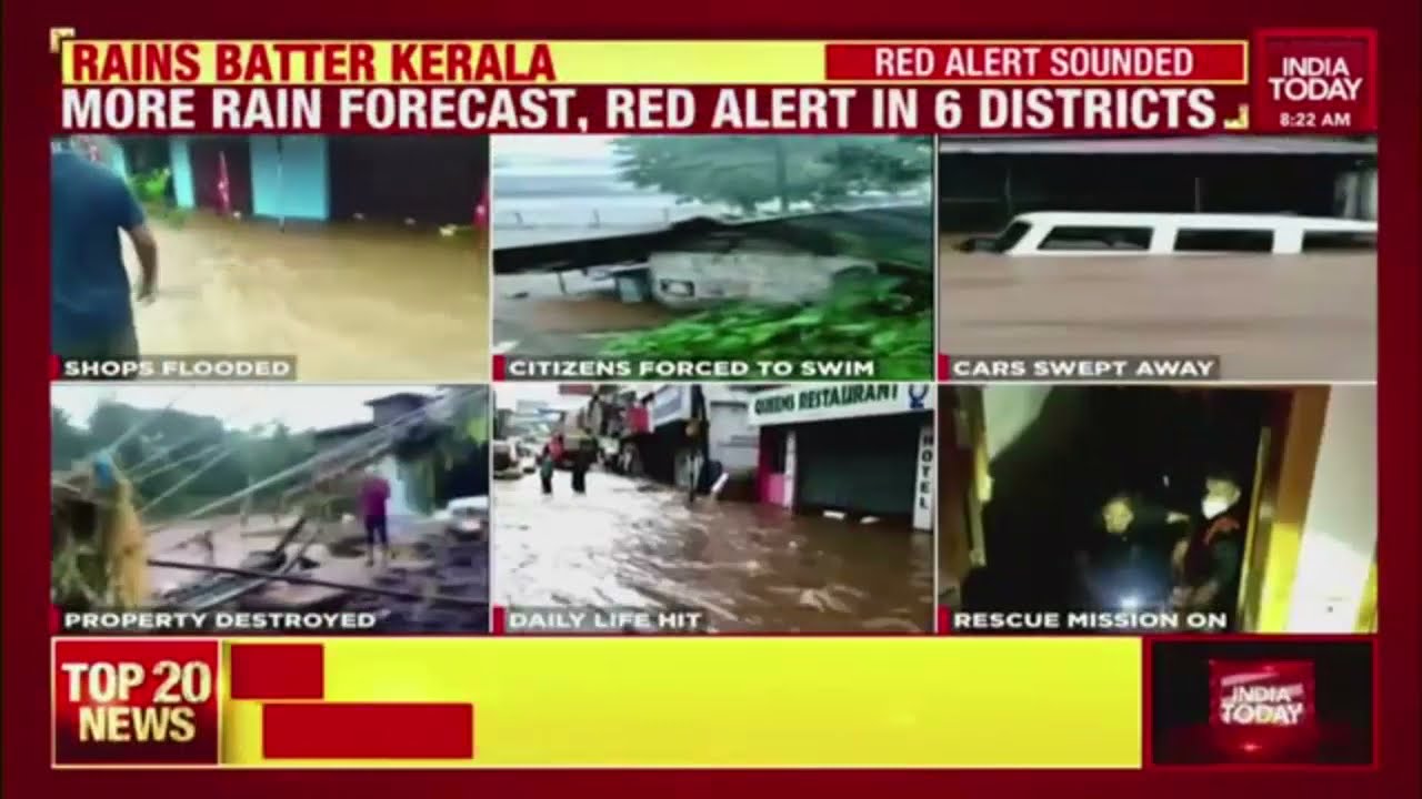 Rain Batters Kerala: More Rain Forecast, Red Alert In 6 Districts | Red Alert Sounded