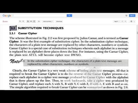 CNS- Cryptography and Network Security-BE IT- Substitution Techniques