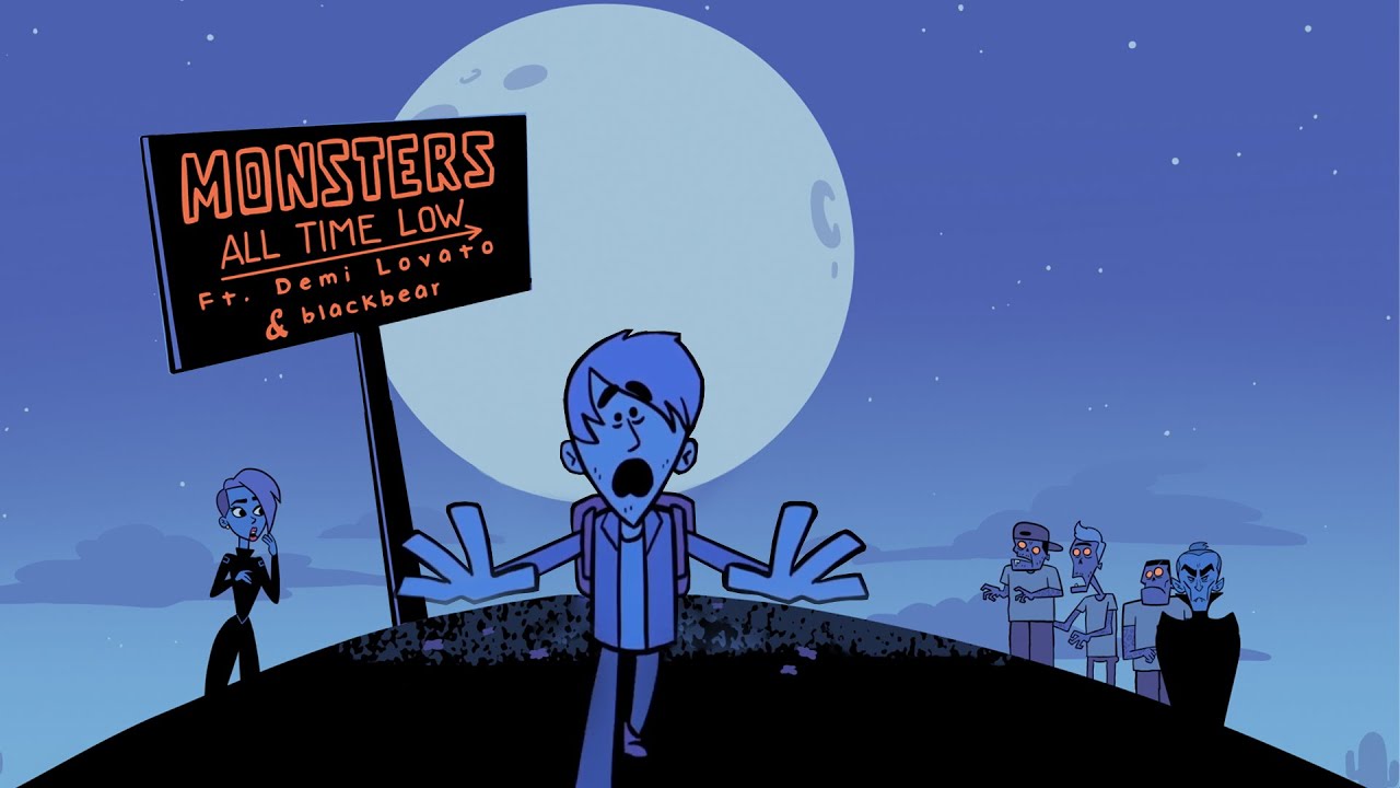 All Time Low - Monsters ft. Demi Lovato & blackbear (Lyric Video)