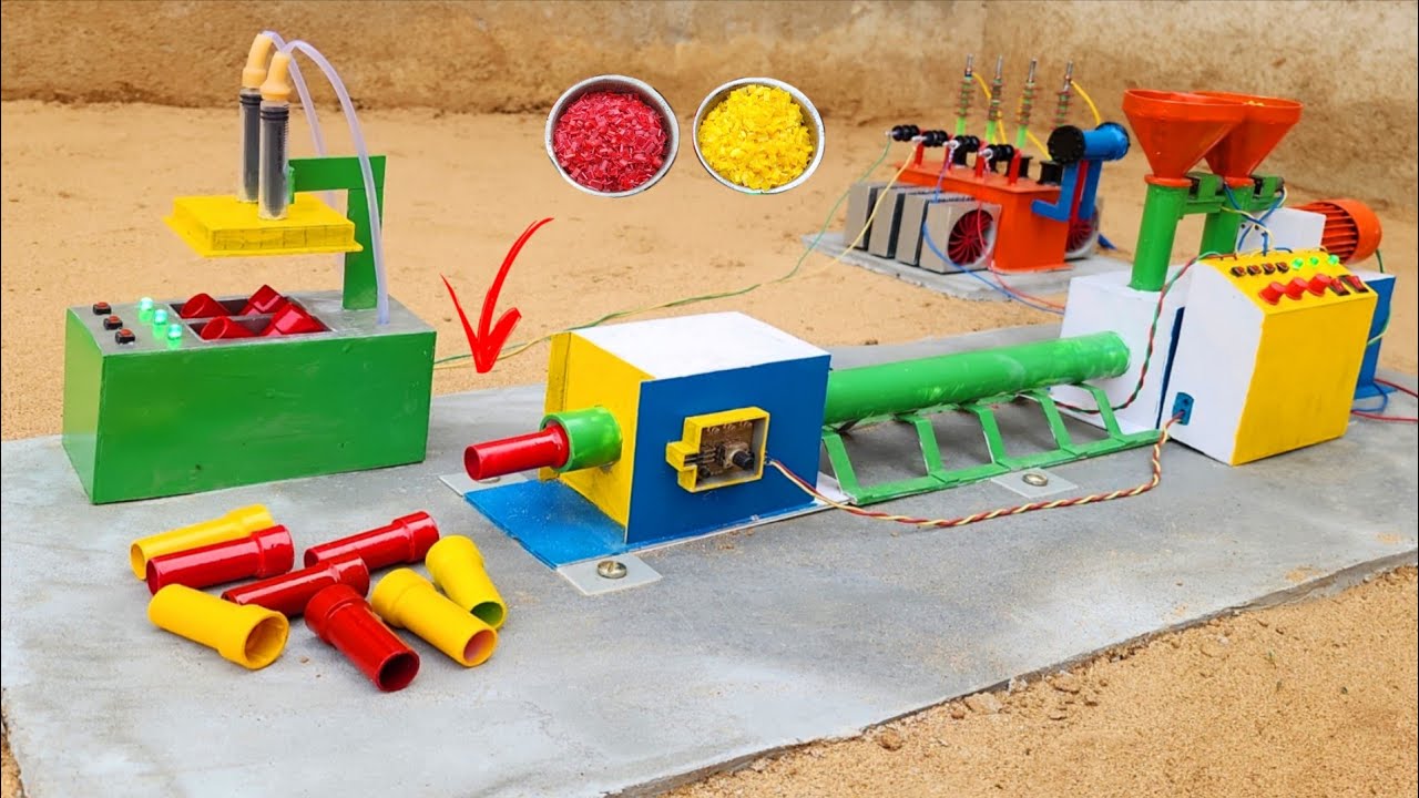 DIY Mini PVC Pipe Extrusion Machine | PVC Pipe Manufacturing Plant | Science Project