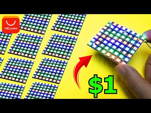 $1 Aliexpress 8x8 RGB LED Matrix with WS2812B is AWESOME?