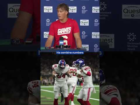 Jaxson Dart on his connection with Theo Johnson #shorts #nfl #Giants #nygiants