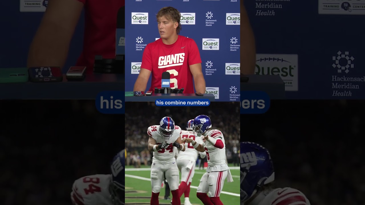 Jaxson Dart Reveals His Bond with Theo Johnson π | Giants Short
