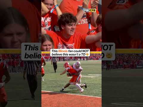 This Illinois fan was FLABBERGASTED! 😂 #CFB #Football #Illinois #OhioState