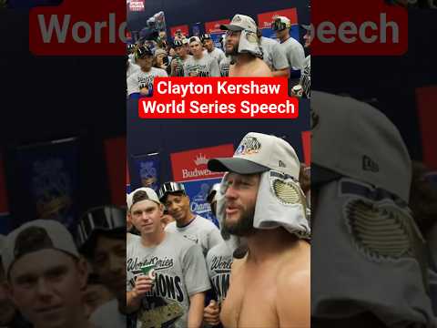 Clayton Kershaw World Series Locker Room Speech, Dodgers' Celebration