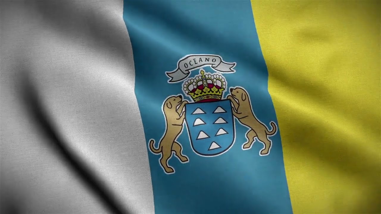 FLAG OF Canary Islands -  Himno de Canarias ANTHEM