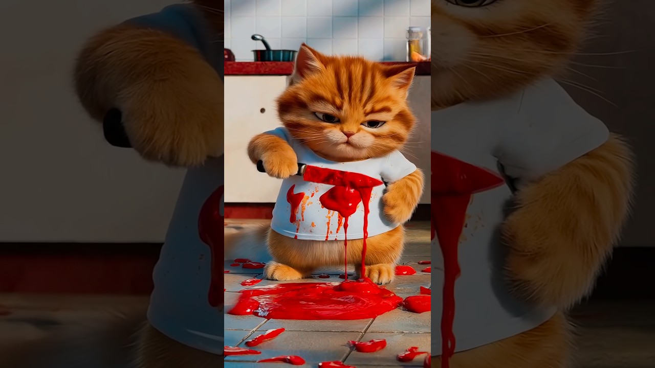 Police Came for a Bloody Cat house 🐱👮#catslover #aicat #catstory #cat #ai  #aicat @MeowMotion950 