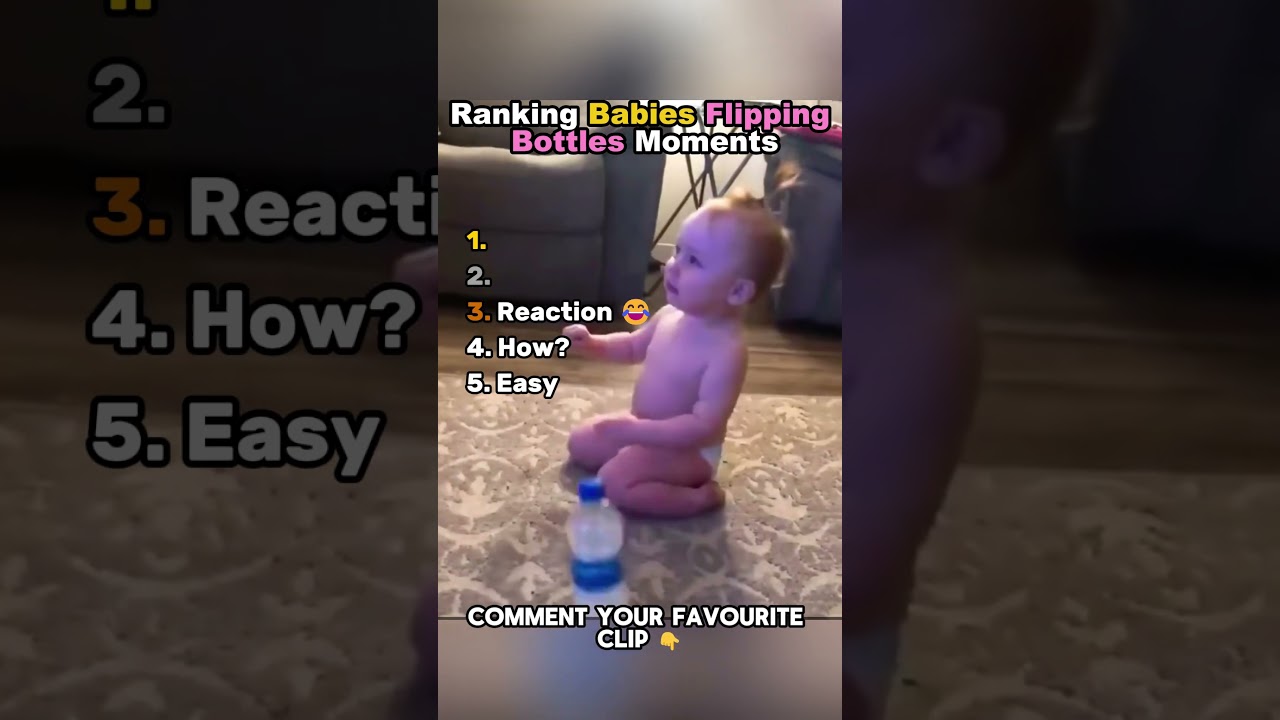 Top 5 Funniest Baby Bottle Flip Moments 🤣