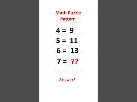 Math Puzzle Pattern | Puzzle 9 | Brain Teasers | math trick | @kannanfarmer