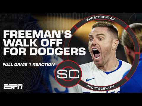 FULL REACTION to Freddie Freeman's walk-off & the Dodgers' Game 1 win vs. the Yankees | SportsCenter