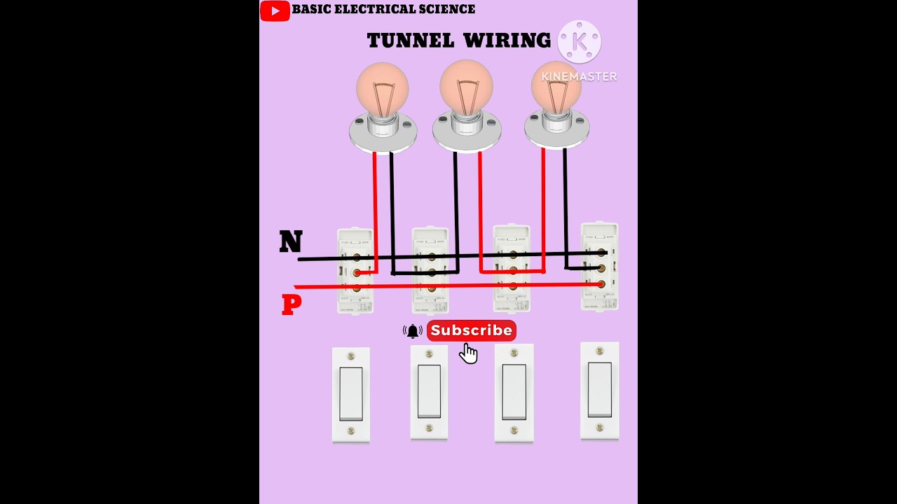 Tunnel Wiring Circuit with 4 Two-Way Switches ๐ ๏ธ