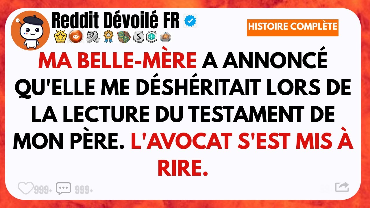 Déshéritée, mais l’avocat a ri en lisant le testament