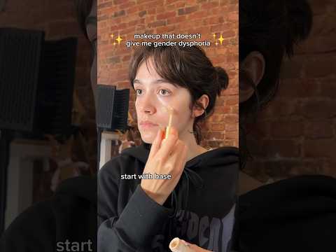 nonbinary makeup routine!! 🌱✨ #enby #makeuproutine #makeuptutorial #genderdysphoria #nonbinary