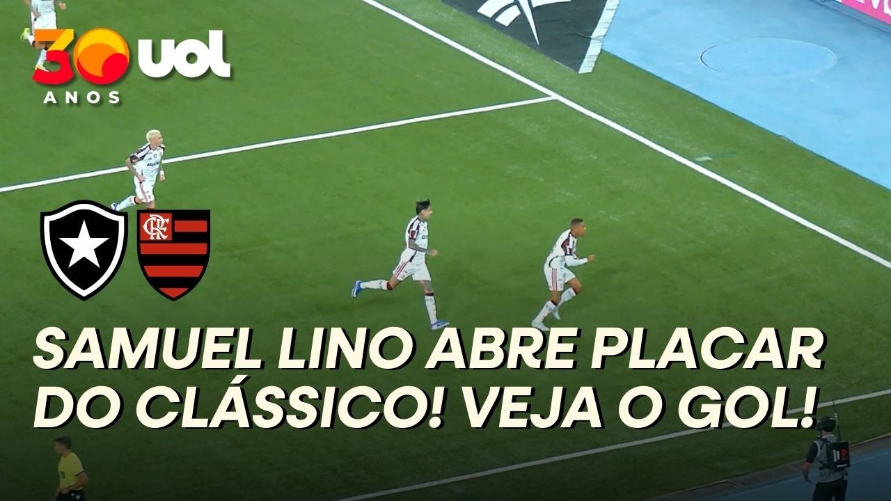 Flamengo lidera contra Botafogo com gol de Samuel Lino ⚽
