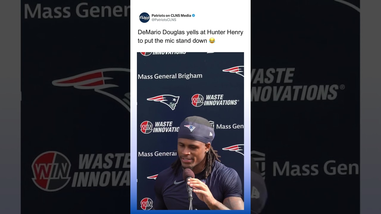 DeMario Douglas Shouts at Hunter Henry Over Mic Stand π