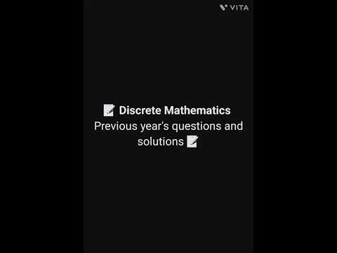 Discrete Mathematics (Previous year's questions and solutions) ЁЯУЭ