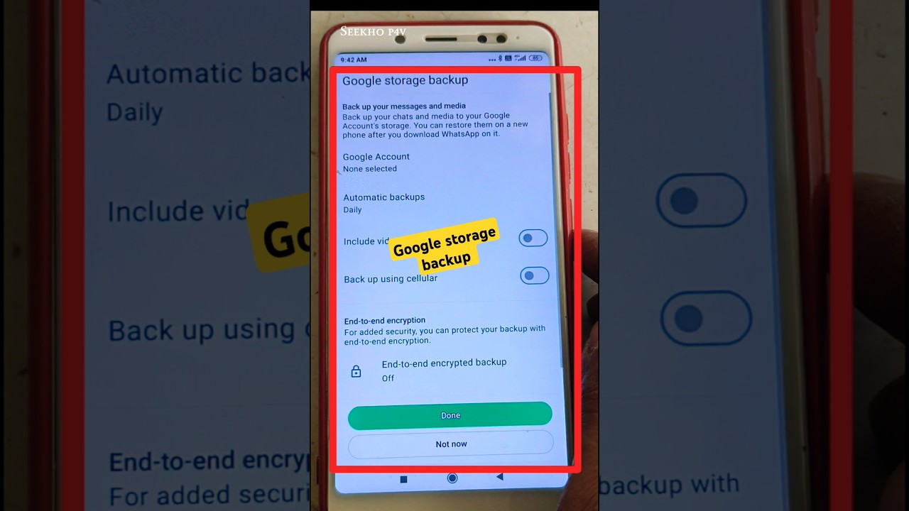 Google Storage Backup for WhatsApp 📱