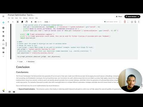 Google Gen AI Capstone Project Video - Prompt Optimization Tool