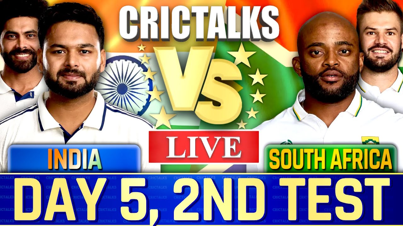 IND vs SA Live Test, Day 5, 2nd Test 🏏