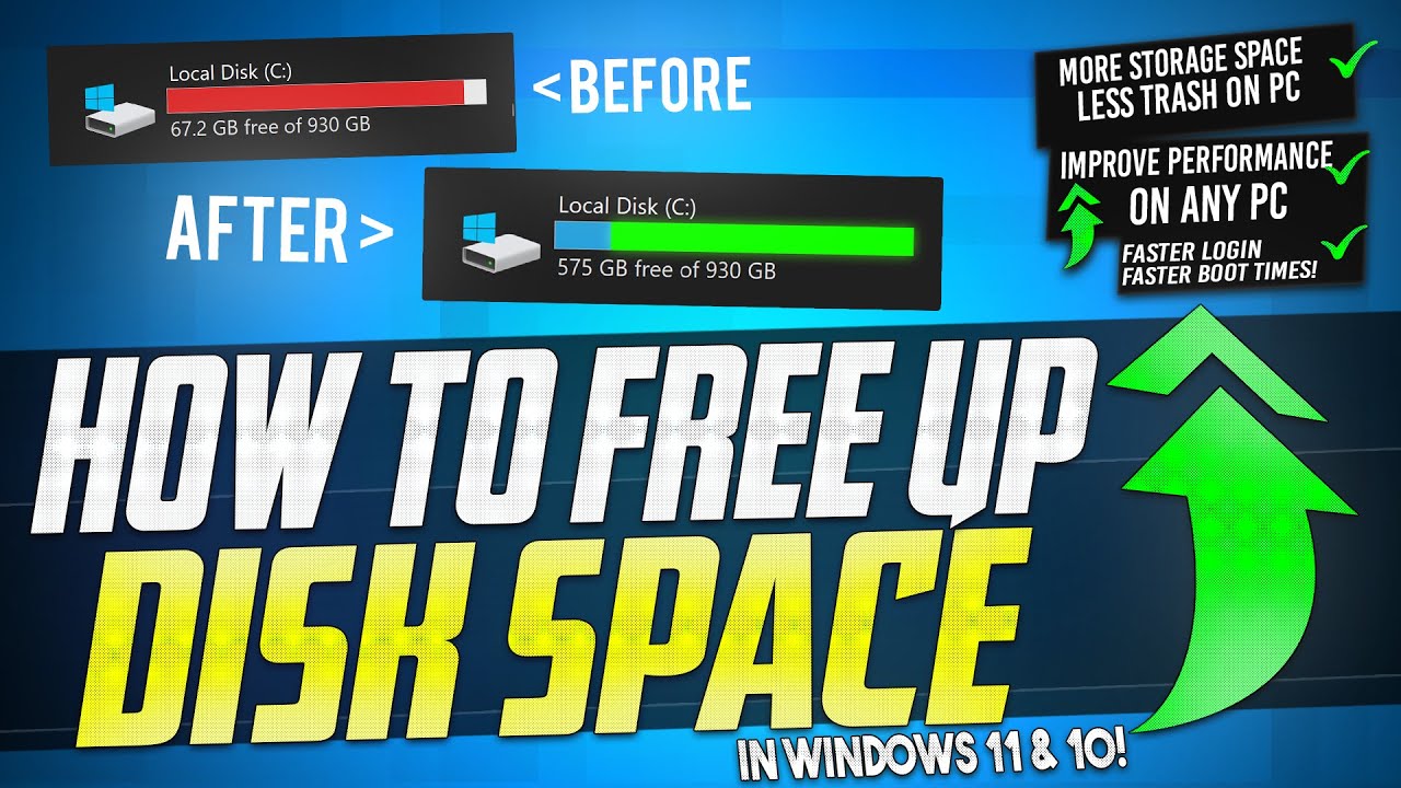 🔧 How to FREE Up More than 30GB+ Of Disk Space in Windows 11 & 10! ✅
