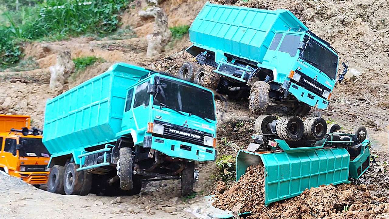 Truk Oleng Fuso 220Ps Angkut Tanah & Perbaiki Jalan