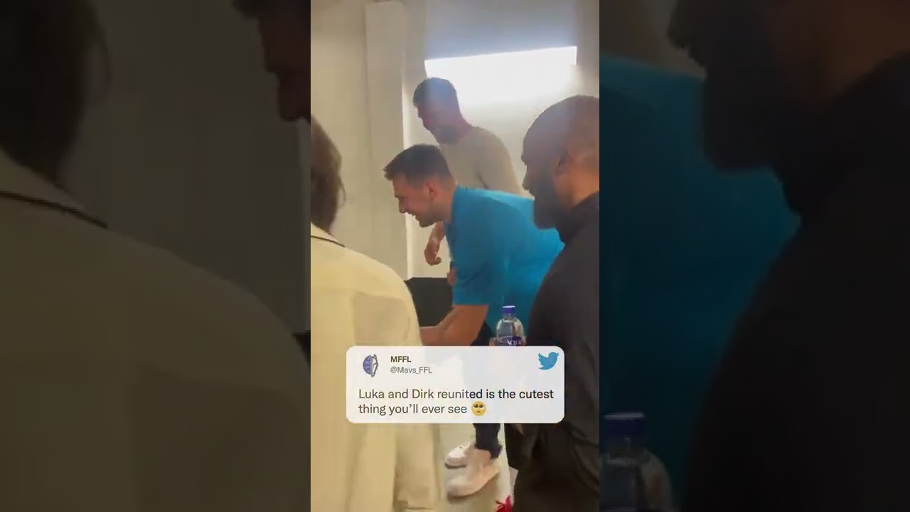 Luka Doncic's Heartwarming Hug for Dirk Nowitzki ❤️