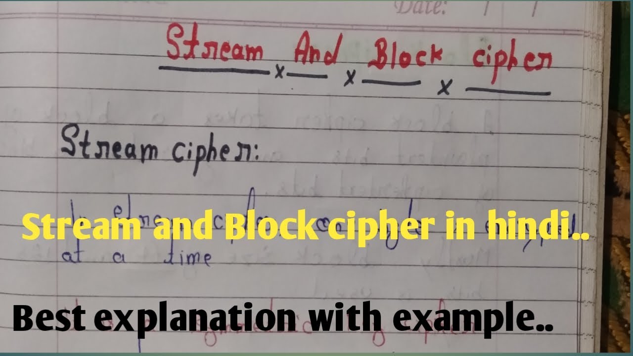 Stream and Block Cipher Explained in Hindi