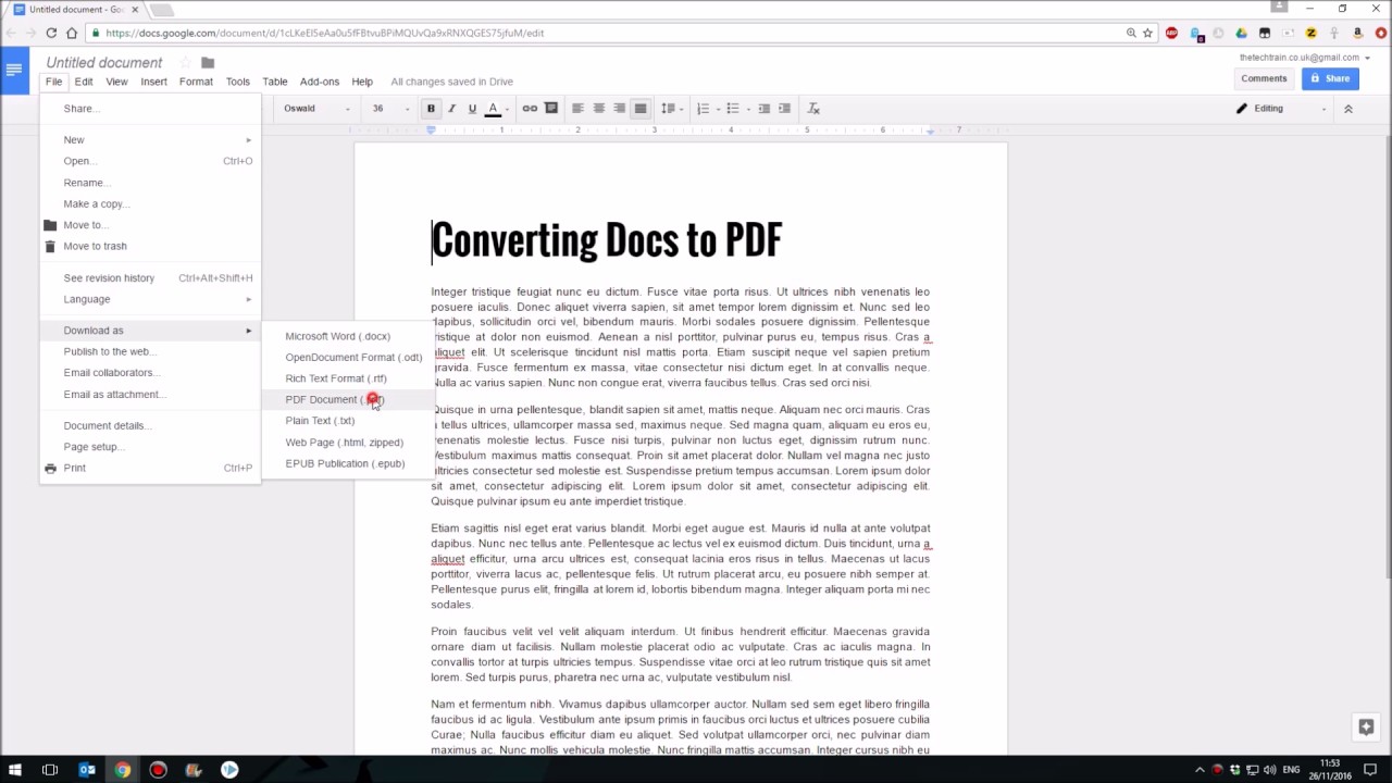 How to Convert Google Docs to PDF in 60 Seconds