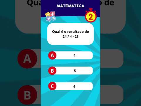 Quiz Desafio Matemático: Teste Seus Conhecimentos! #Matemática #Quiz #Desafio #VídeoShort