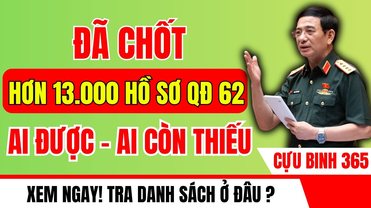 Hơn 13.000 Cựu Chiến Binh Theo QĐ 62 🇻🇳