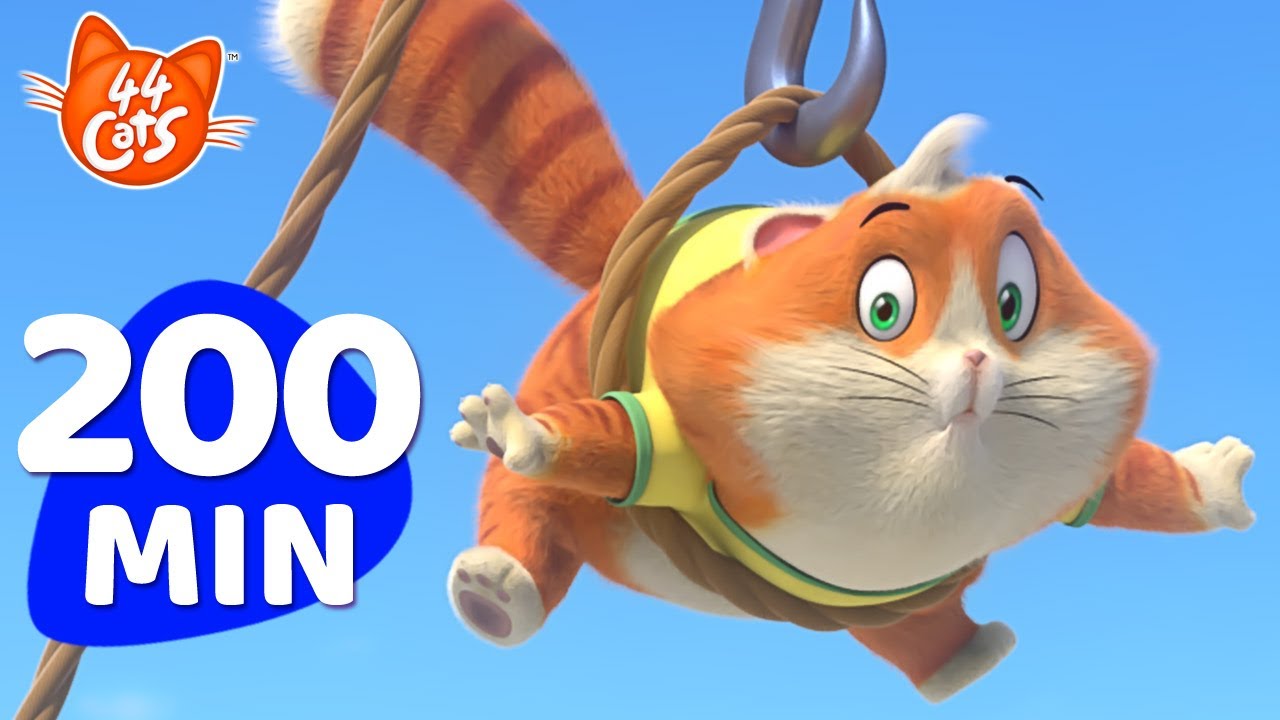 44 Cats Full Episodes | 200 MINUTES | Meow Alert, Meatball is in trouble 🙀💨