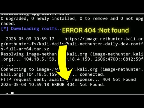 How to fix ERROR 404 Not found while installing nethunter