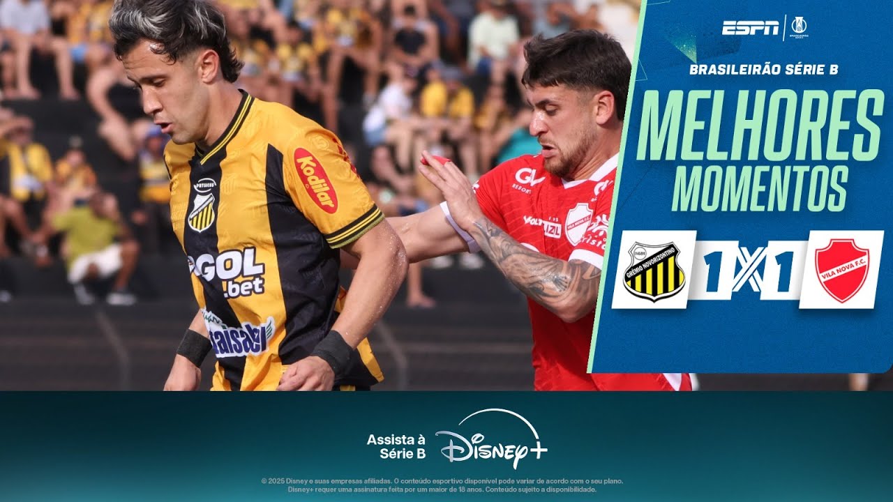 Novorizontino Empata com Vila Nova em Casa e Fica no G-4 da Série B ⚽