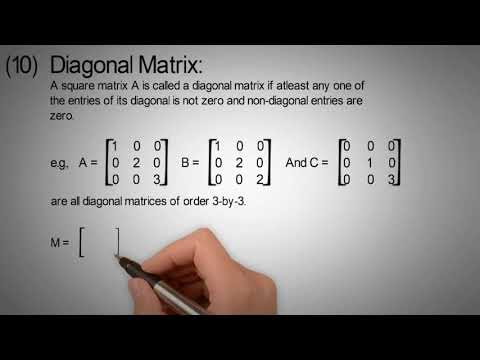 Class 9th Maths Diagonal Matrix (Matrices & Determinants) Part 13