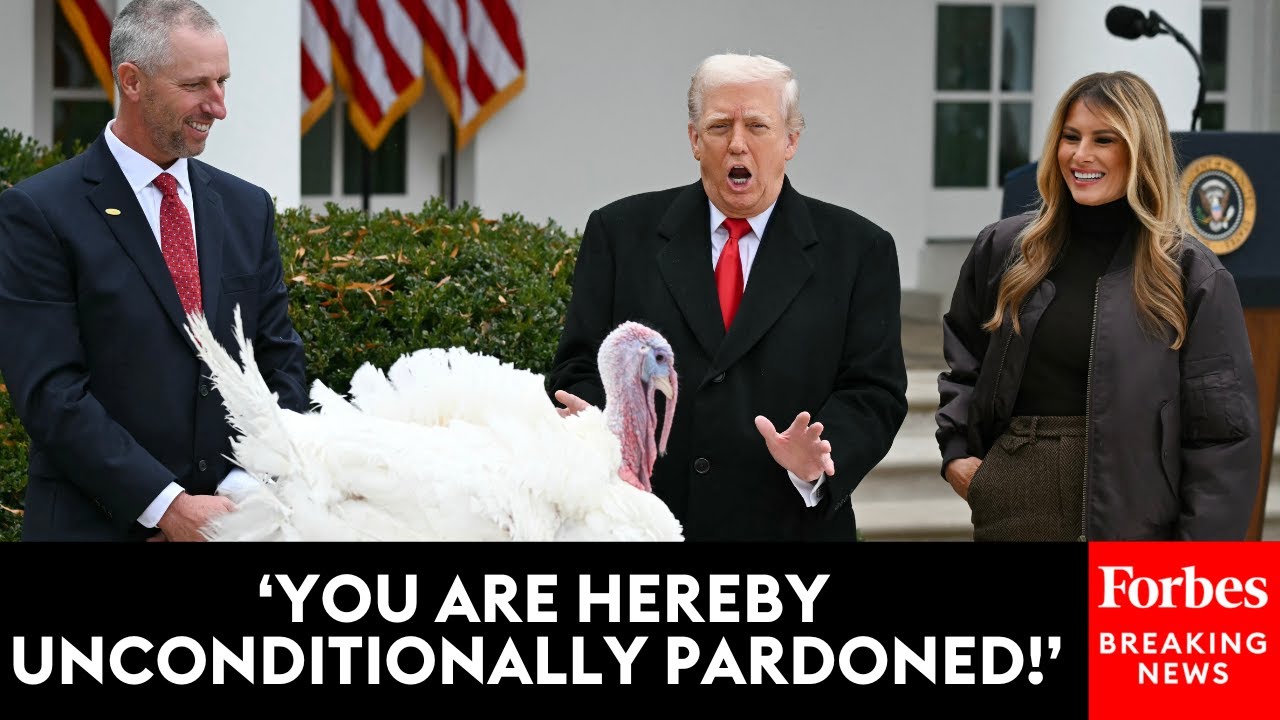 Trump and Melania Pardon Gobbles the Turkey 🦃