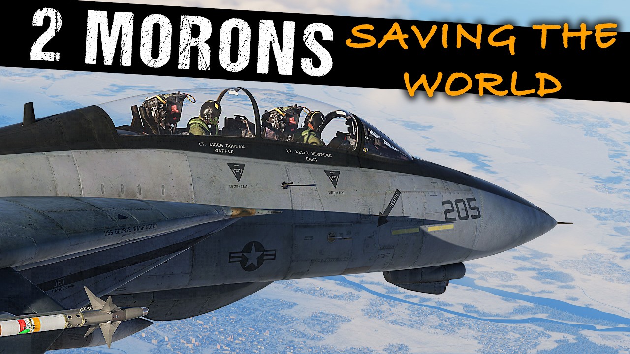 F-14 Tomcat With 2 Morons Trying To Be Useful | DCS World
