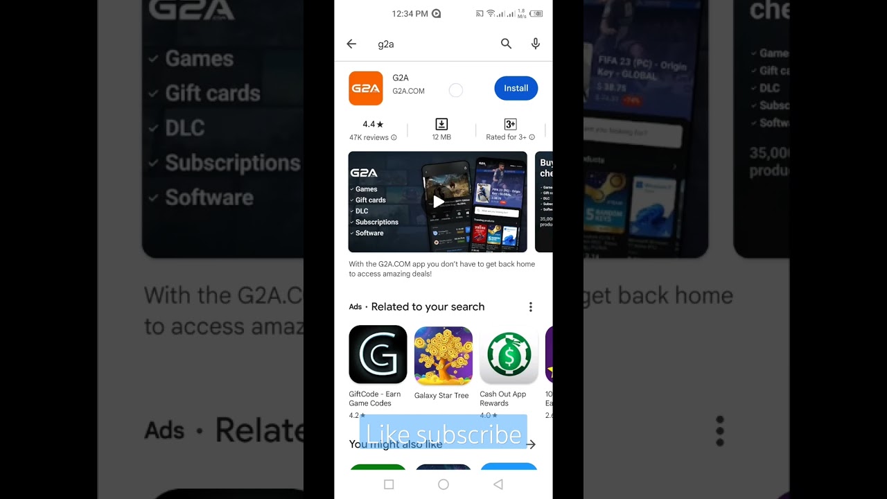 Download G2A via Play Store 📲