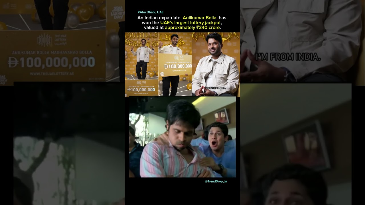 Indian Expat Anilkumar Bolla Wins UAE’s Largest Lottery Jackpot of ₹240 Crore