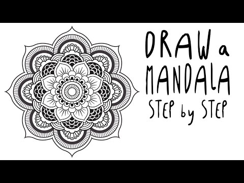 How to draw a MANDALA step by step for BEGINNERS (EASY)