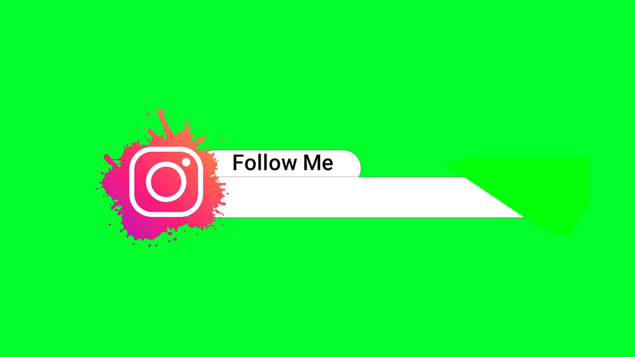 Instagram Green Screen & Follow Animation 🎥