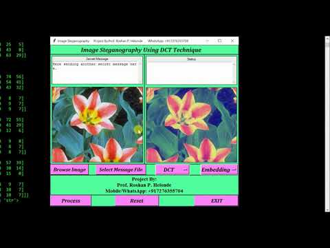 DCT Based Image Steganography Using Python Project Source Code | IEEE Based Project