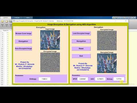 AES Image Encryption and Decryption Using Matlab Project With Source Code AES Encryption Decryption