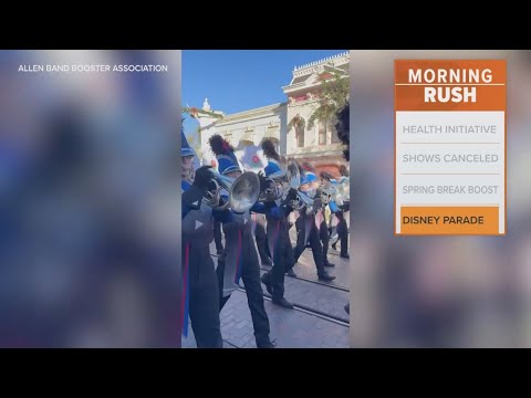 Allen High School band performs at Disney Land ahead of Rose Parade performance
