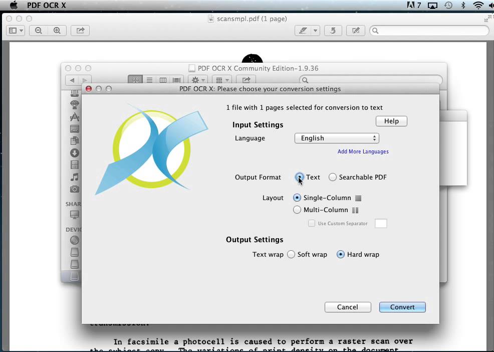 Convert Scanned PDF to Text on Mac with OCR