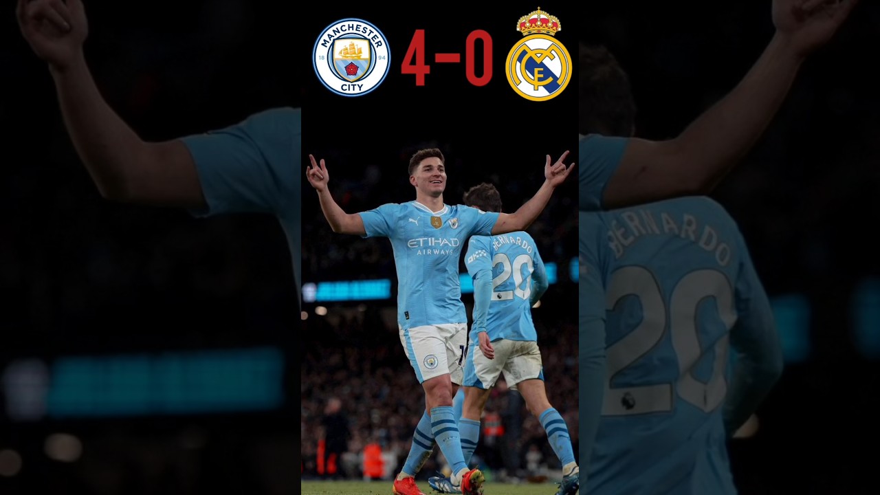 Real Madrid 🤍 vs Manchester City 🩵 | 4-0 Win!