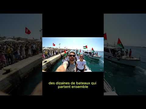 🚤 Un Français part de Sidi Bou Saïd pour Gaza – Vlog humanitaire 🇹🇳🇵🇸